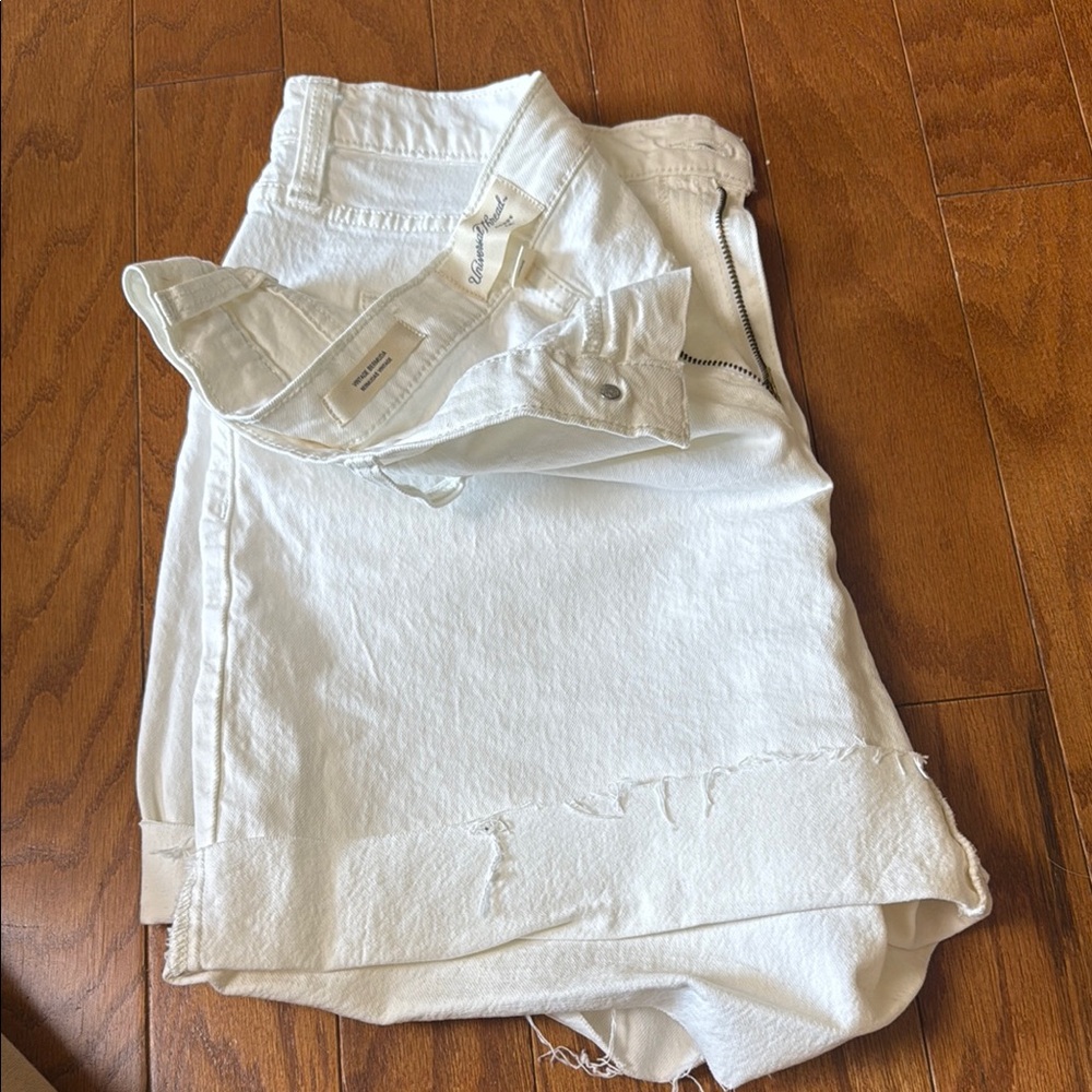 White Denim Shorts
